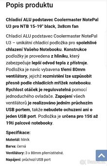 Coolermaster NotePal U3 pro NTB 15-19" black - 3