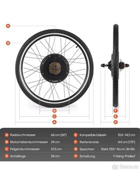 Viribus 26palcová sada Ebike 48v 1000W pro přestavbu - 3