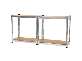 Regál 1800x900x400 mm kovový zinkovaný 4-policový, nosnost 7 - 3