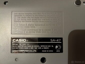 Klávesy Casio SA-47 - 3