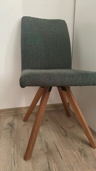 Dubový designový set židlí s lavicí - 3