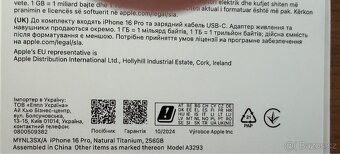 Apple iPhone 16 Pro 256GB přírodní titan TOP stav - 3