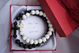 SLEVA Partnerské minerálními náramky z lávy akce VALENTÝN - 3