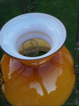 Mosazný lustr, petrolejka - 3