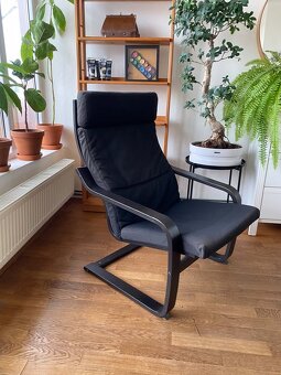 IKEA černé křeslo POÄNG - 3