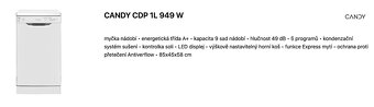 Myčka nádobí 45 cm CANDY CDP 1L 949 W - 3