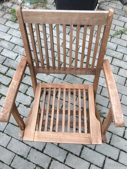 Židle teak dřevo perfektní stav PC 2.000 Kč kus - 3