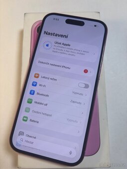 Apple iPhone 16 128gb Pink kondice baterie 100% Zaruka do 01 - 3