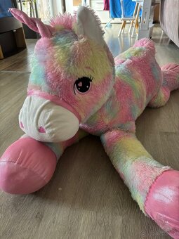 Velký plyšový jednorožec duhový - 3