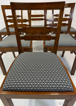 Nádherné prvorepublikové židle po renovaci 6 kusů - 3
