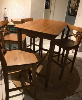 JÍDELNÍ BAROVÝ SET IKEA LEKSVIK - 3