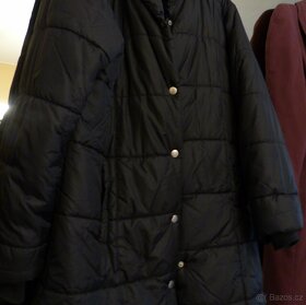 Černý prošívaný dámský kabát XL - 3