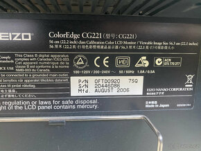 Profesionální LCD 22,2“ Eizo ColorEdge CG221, full Adobe RGB - 3