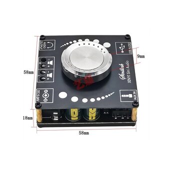 HIFI zesilovač XINYI 2.0 2x100W BT USB audio - 3