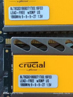 CRUCIAL BALLISTIX 2x8GB DDR3 1866MHZ - 3