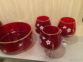 Servis z rubínového skla ,, BOHEMIA “ - 3
