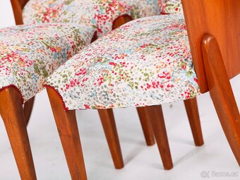 J.HALABALA, přečalouněné židle lízátka, 4 kusy. - 3