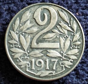 2 haléře 1916,1917,1918 b.zn. Rakousko-Uhersko
- 3