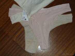 Nové-H&M-3x Kalhotky-tanga,vel.M - 3