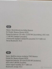 Sluchátka Baseus MZ10 T-mobile v bílé barvě - 3