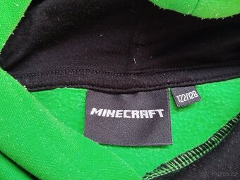 Zelená mikina Minecraft vel. 122/128 - 3