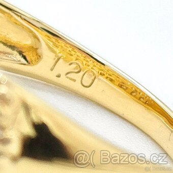LUXUSNÍ 18 KARÁTOVÝ ZLATÝ DIAMANTOVÝ PRSTEN 1.20 CT - 3