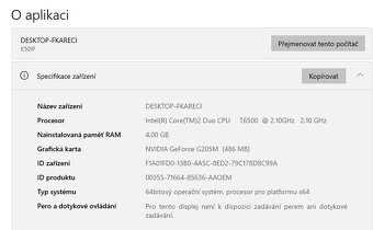 Asus K50IP,CPU T6500,WIN 10,HDD 500GB,RAM 4GB,15.6 palců - 3