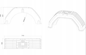 Sada 2x blatník 13-14' pro přívěs, valnik atd - 3