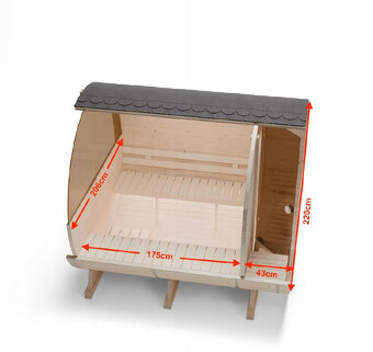 Sauna Marivox, venkovní finská sauna, zahradní sauna - 3