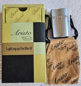 Luxusní zapalovač Aristo Diamond turbo plamen a svítící diod - 3