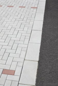 Zámková dlažva 20x10x8 bílá - 3