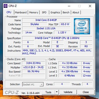 Intel Core i5-6402P | Intel® HD Graphics | LGA 1151 - 3