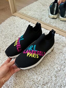 ČERNÉ PONOŽKOVÉ TENISKY KARL LAGERFELD - 3
