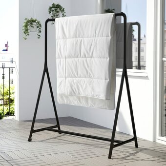 Šatní stojan Ikea TURBO, vnitř./venk., černá, 117x59 cm - 3
