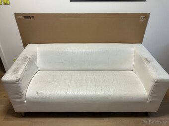 Bílá kožená sedačka - 3