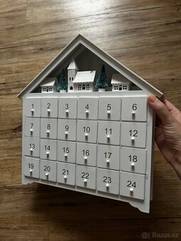 Dřevěný adventní LED kalendář - 3