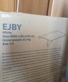 Rozkládací stolek JYSK EJBY 60x80 cm bílý - 3