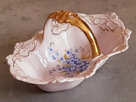 Růžový porcelán-košíček - 3