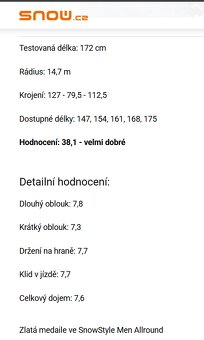 Atomic Redster Q6, lyže, lyžování, carving, TOP stav - 3