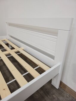 Prodám novou masiv Postel Amor v bílé barvě 180x200 roštem - 3