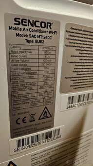 MOBILNI KLIMATIZACE, Sencor SAC MT1240C Wi-Fi
- 3