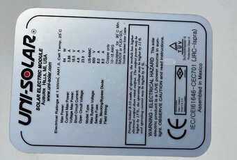 Fotovoltaický flexibilní plastový panel 12V 64W - 3