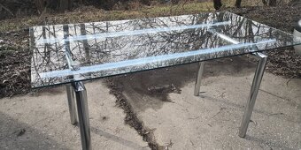 NOVÝ skleněný jídelní stůl - 3