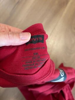 Chlapecké bordo triko s krátkým ruk., s nápisem Levis, 140 - 3