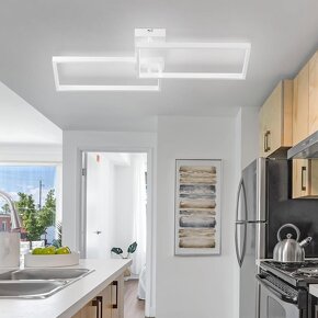 Bílé moderní stropní stmívatelné LED svítidlo - obdélníky - 3