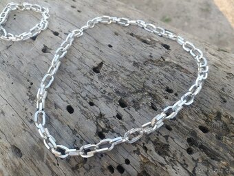 Stříbrný řetízek a náramek - ruční práce - PC 15 000CZ - 3