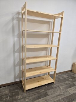 Prodám nové masiv Borovicové regály o výšce 200cm - 3