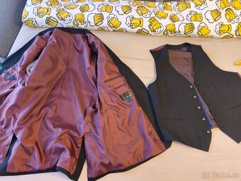 Pánský oblek černý 4dílný NOVÝ vel.54 - 3