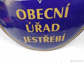 Smaltovaná cedule znak obec Jestřebí - 3