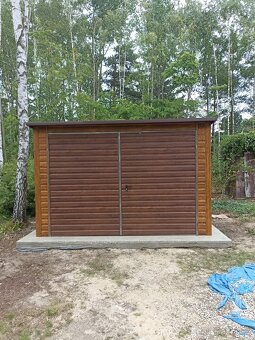 Plechová garáž 3,5x5m. - 3